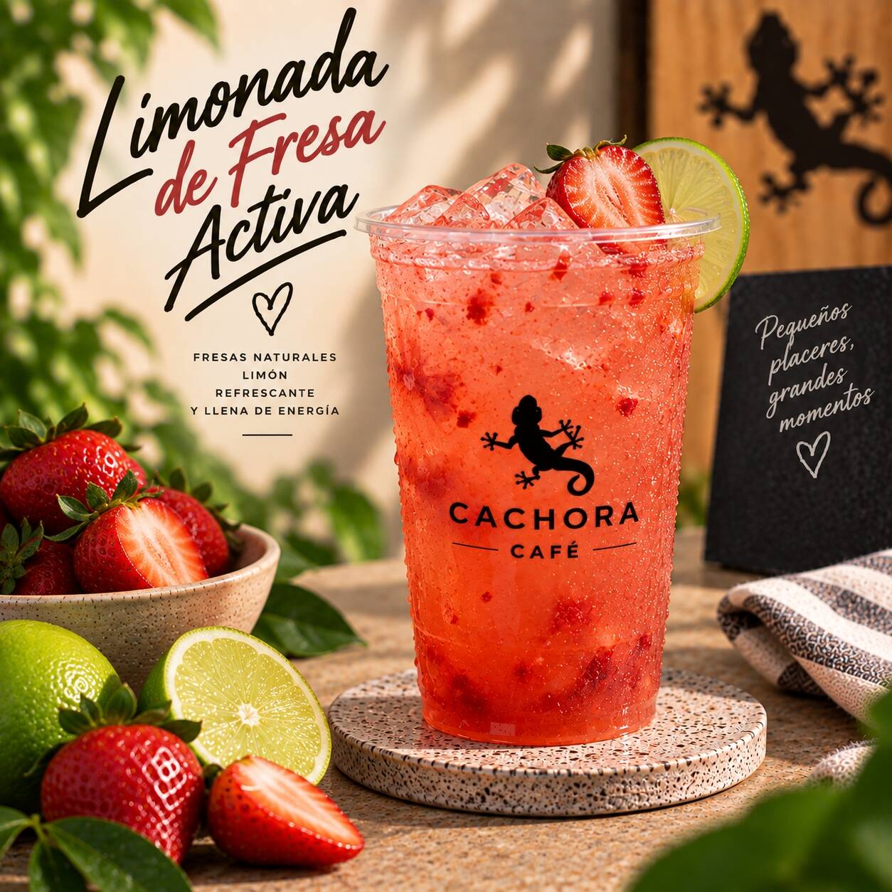 Limonada Fresa Activa: Fresa + Limón