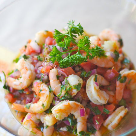 Ceviche de Camaron Media Orden