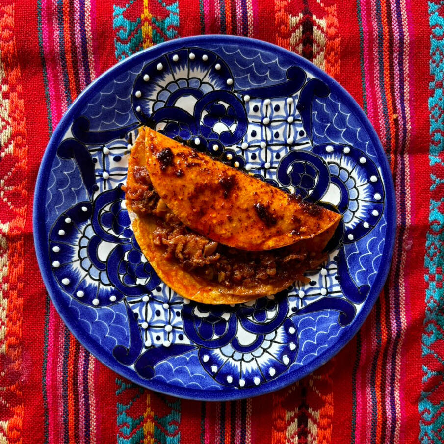 TACO AL VAPOR DE CHICHARRON PRENSADO INDIVIDUAL