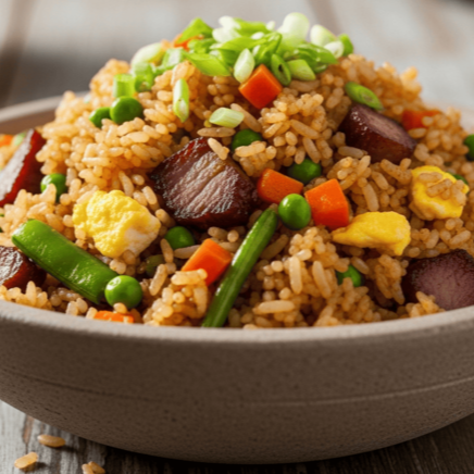 Arroz Frito Con Camarones