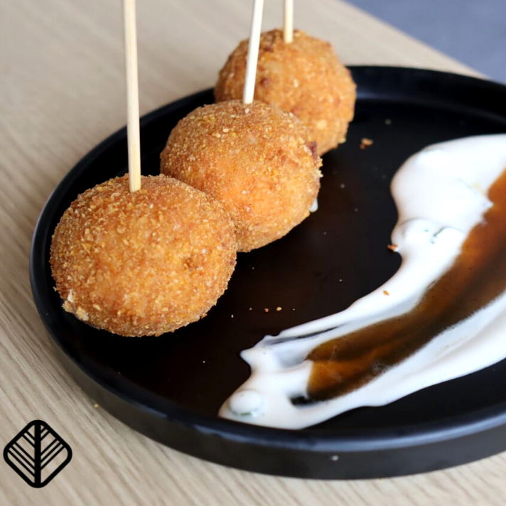 Kushiages de Queso con Salmón