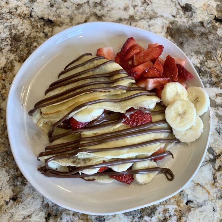 Nutella, fresa y platano