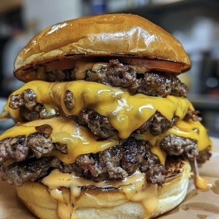 Hamburguesa Smash Cuatriple