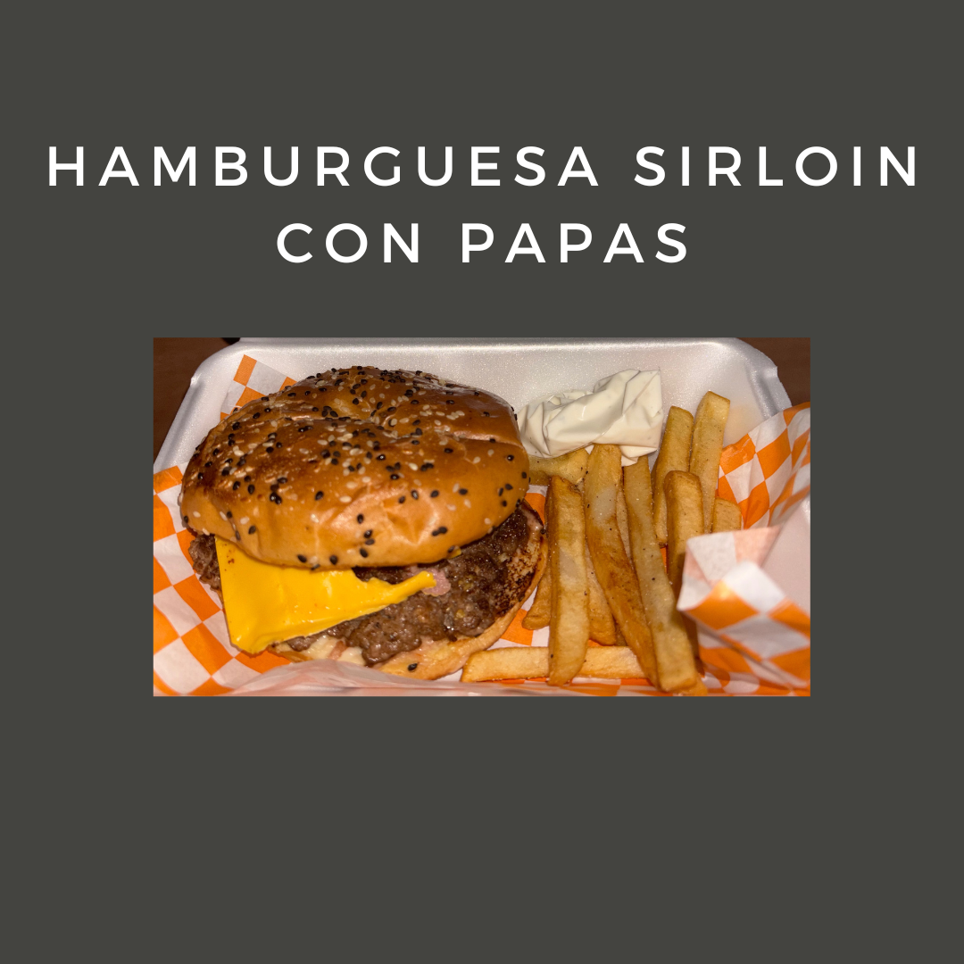 HAMBURGUESA SIRLOIN CON PAPAS
