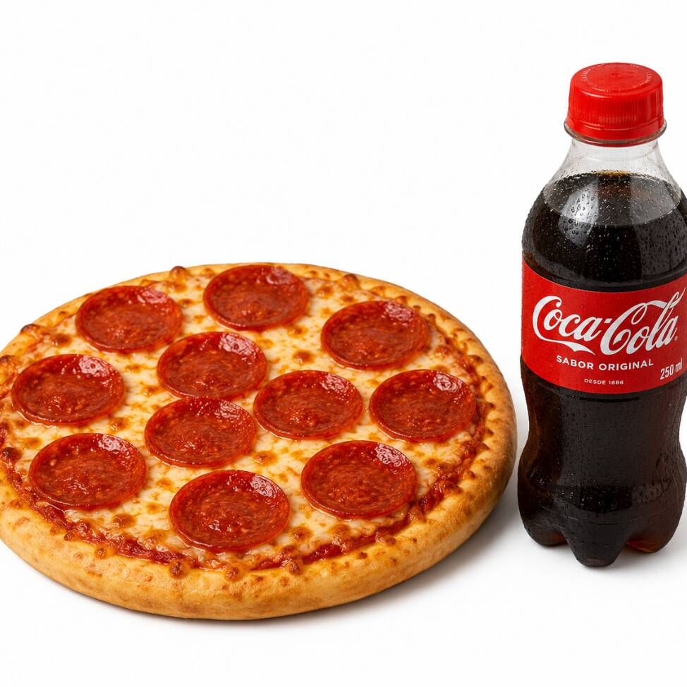 Combo Pizza Peperoni 22x22 +gas 250ml
