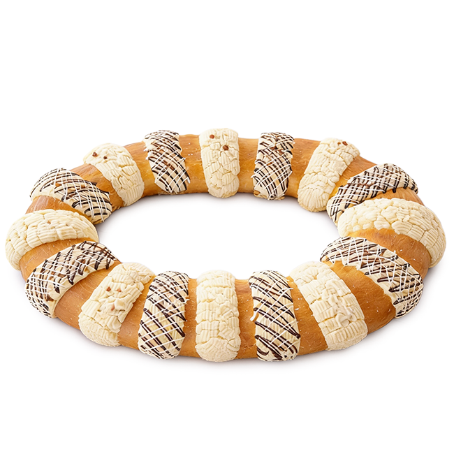 Rosca de Reyes Rellena con Chocolate Abuelita Gde