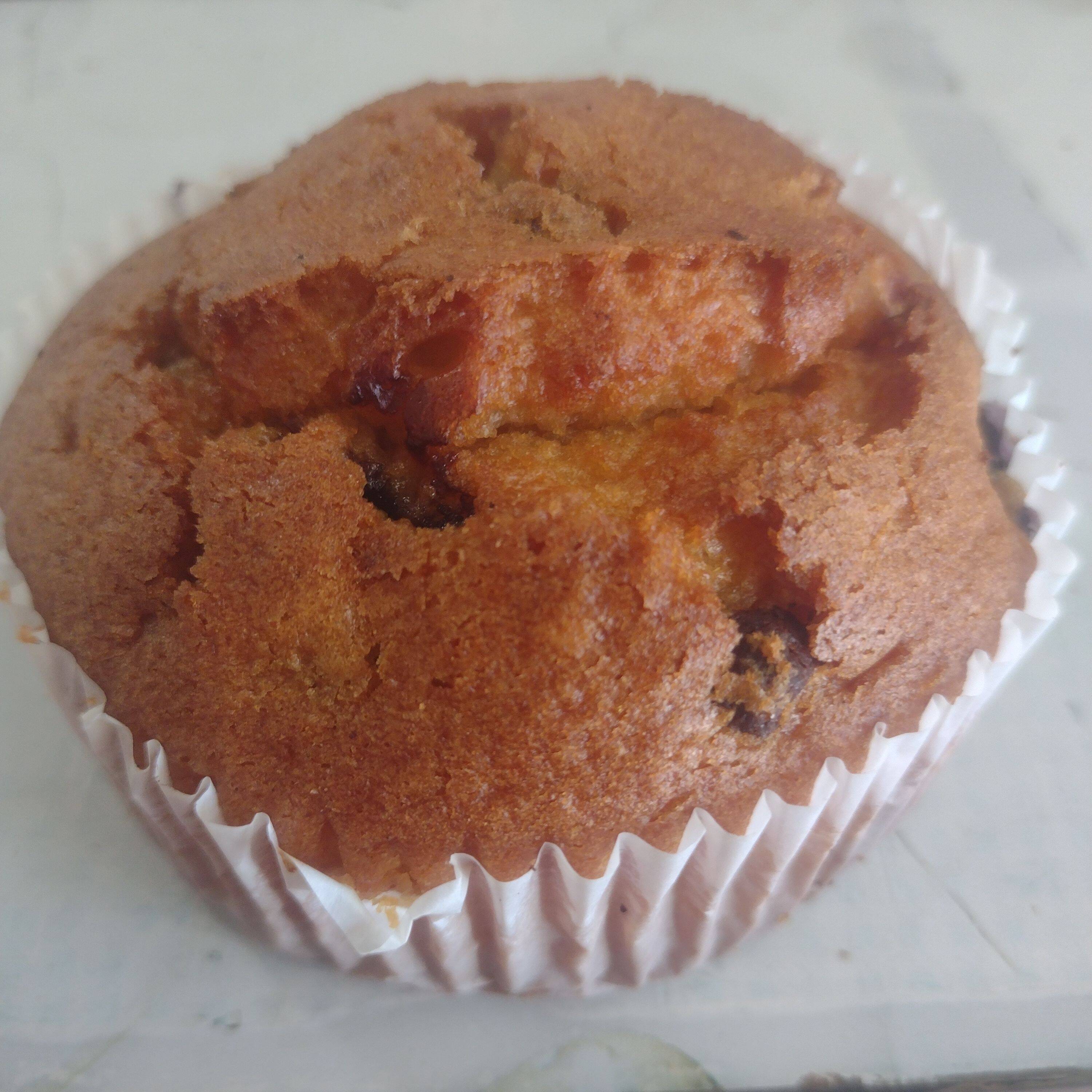 Moffin de vainilla con chispas de chocolate