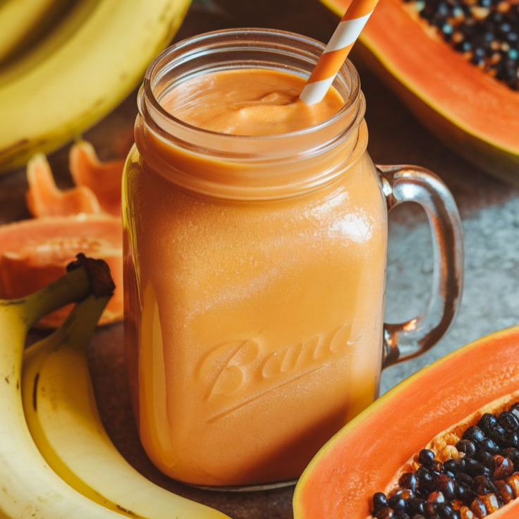 Licuado Papaya + Plátano 500 ML.