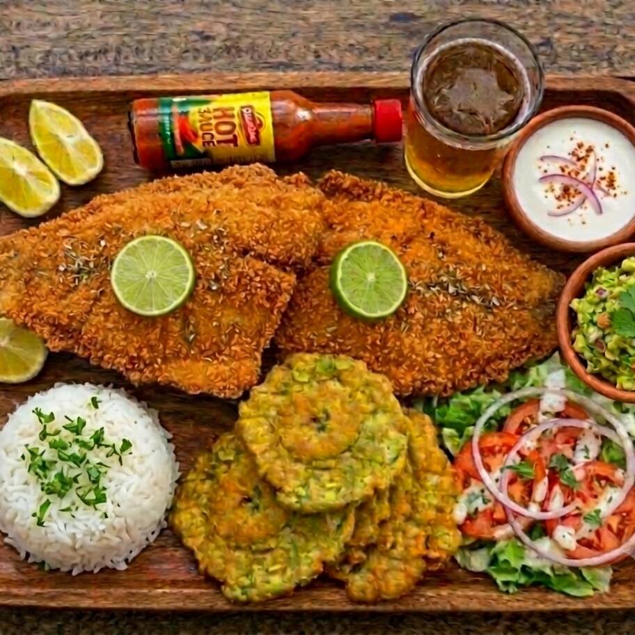 TILAPIA APANADA ESPECIAL ARROZ BLANCO