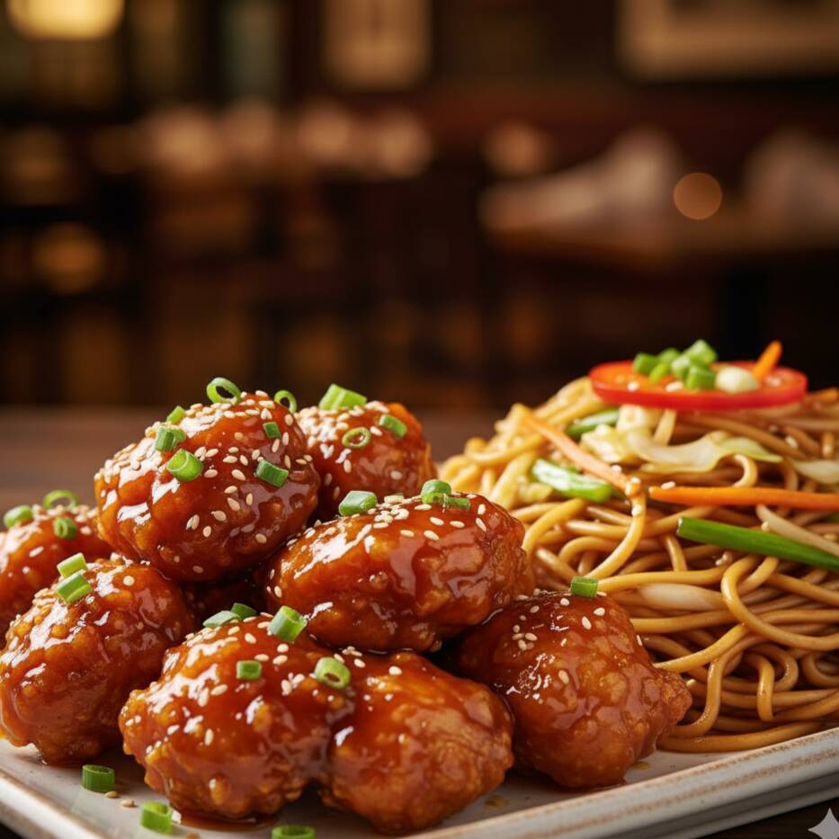 acompanha arroz chop suey e batata frita