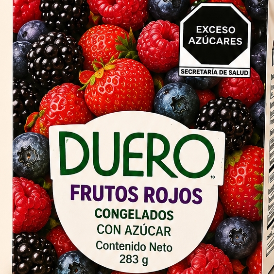 FRUTOS ROJOS CON CREMA