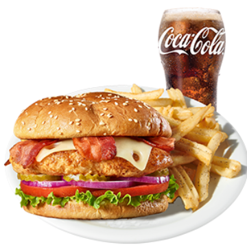Pig N' Chicken Burger + Coca Cola
