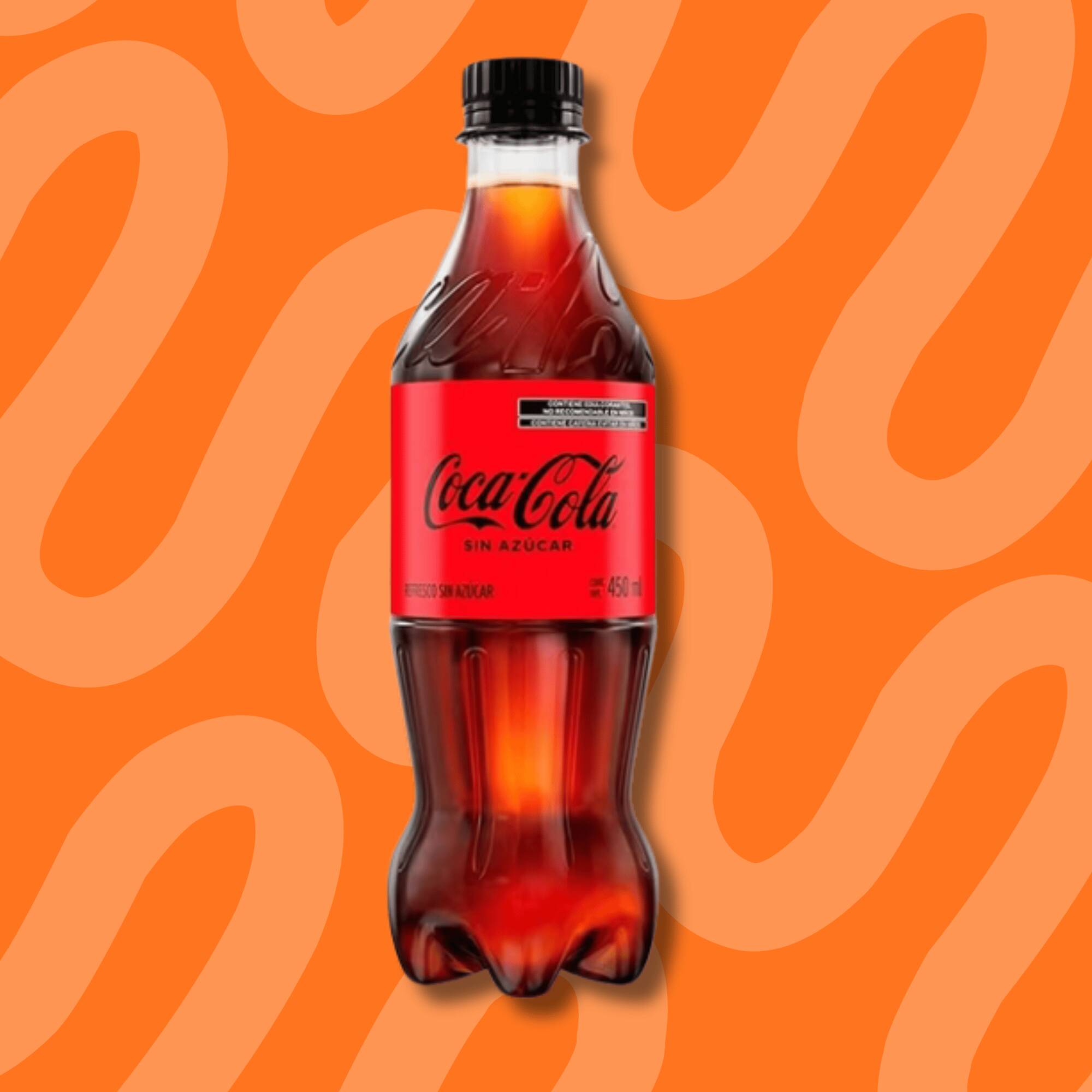 Coca sin azucar 450 ml.
