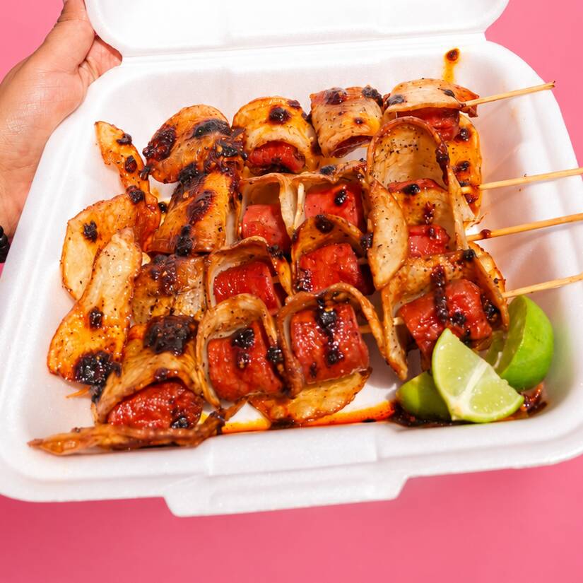 Salchipapas En Brocheta