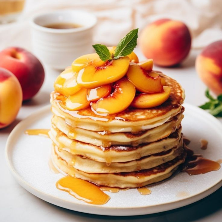 Pancakes con Duraznos