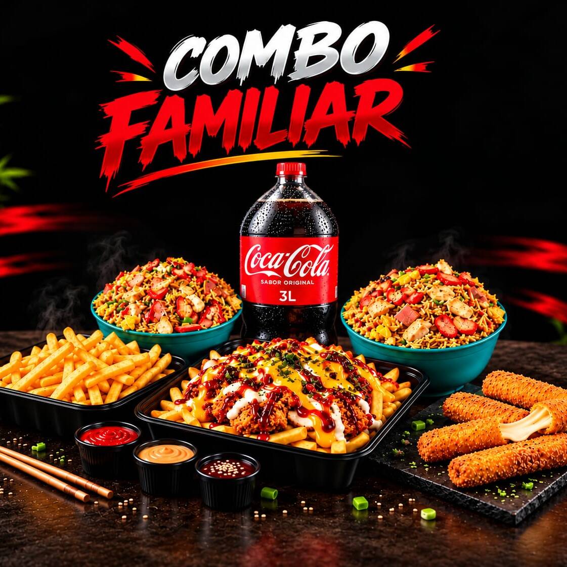 Combo # 2 Mixto con CANTONES Y BEBIDA FAMILIAR