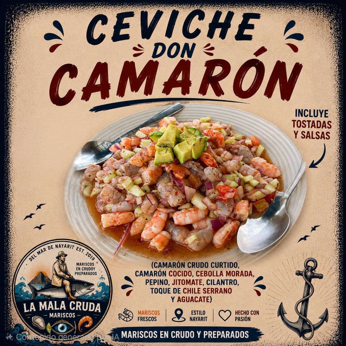 CEVICHE DON CAMARÓN - 1/2 LITRO