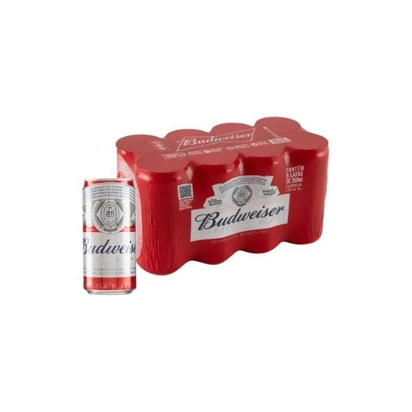 Cerveja Budweiser 269ml Pack, Leve 8 e Pague 6
