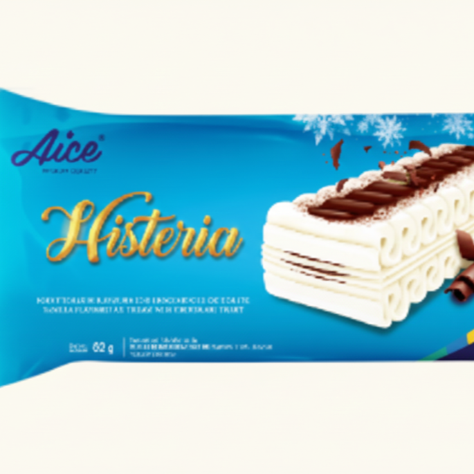 Sorvete sabor baunilha com laminas crocantes de chocolate