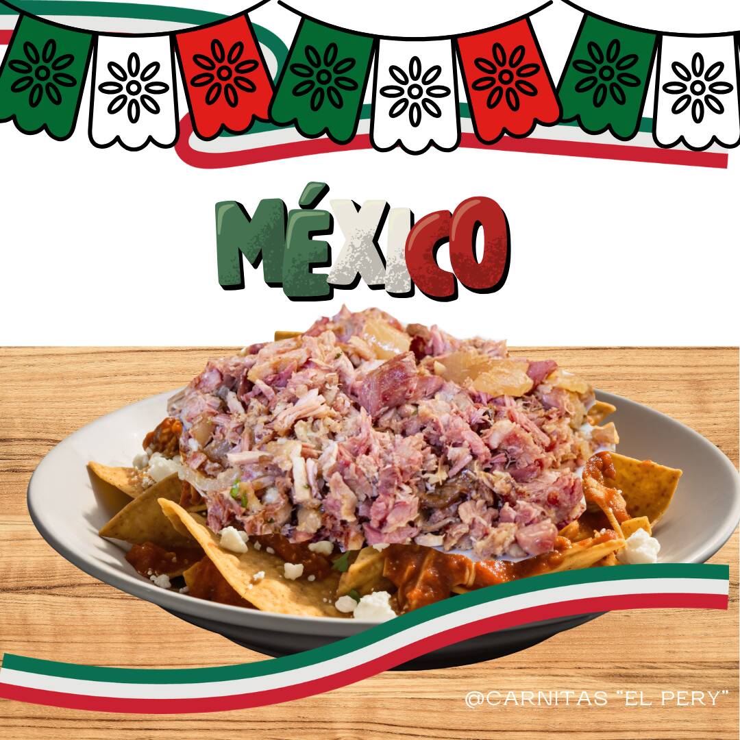 CHILAQUILES CON CARNITAS (GRANDES)