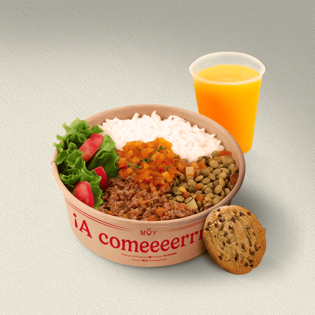 Combo Bowl MUY con bebida y postre