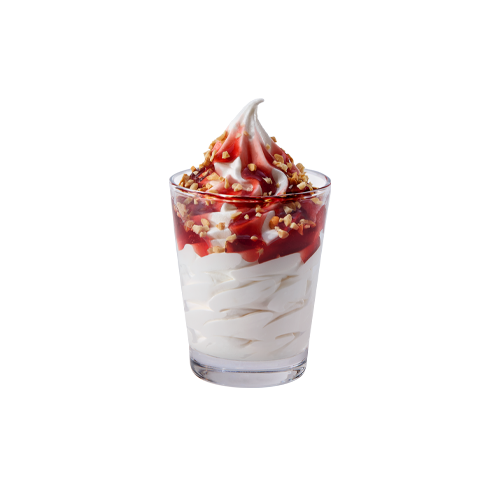 A medida certa entre cobertura sabor morango e bebida láctea sabor baunilha que pode fazer você viver uma experiência explosiva, além de amendoins crocantes. Desfrute dessa combinação perfeita!