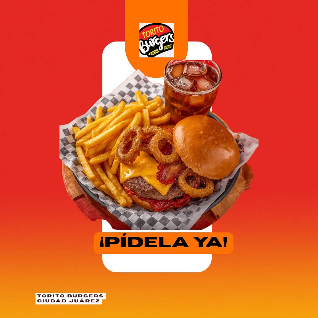 Hamburguesa Super Texana más Papas y Soda