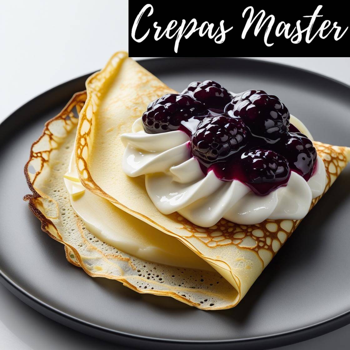 Crepa de Queso Crema Con Mermelada de Zarzamora