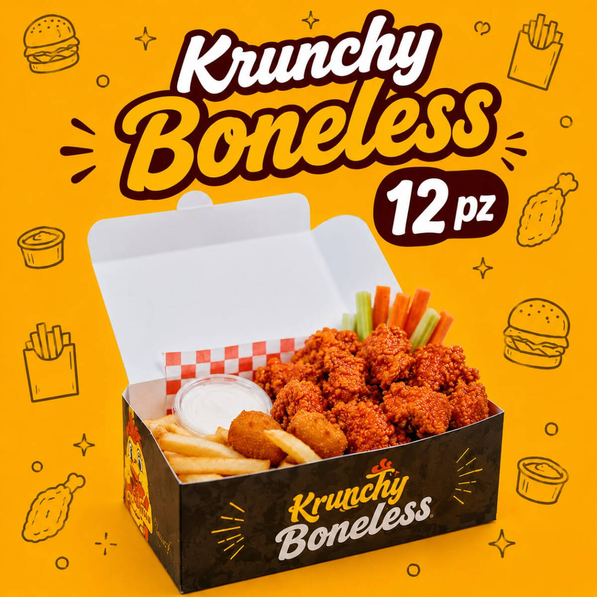 12 KRUNCHY BONELESS