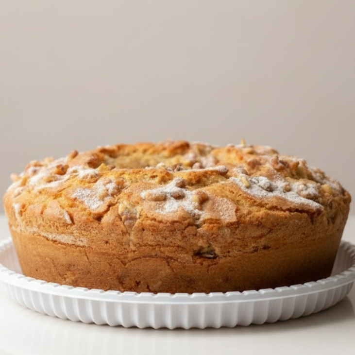 Maçã fresca, toque de canela e crocância das nozes. Uma harmonia perfeita em cada pedaço! *_Serve aprox. 8 fatias(600g)_*