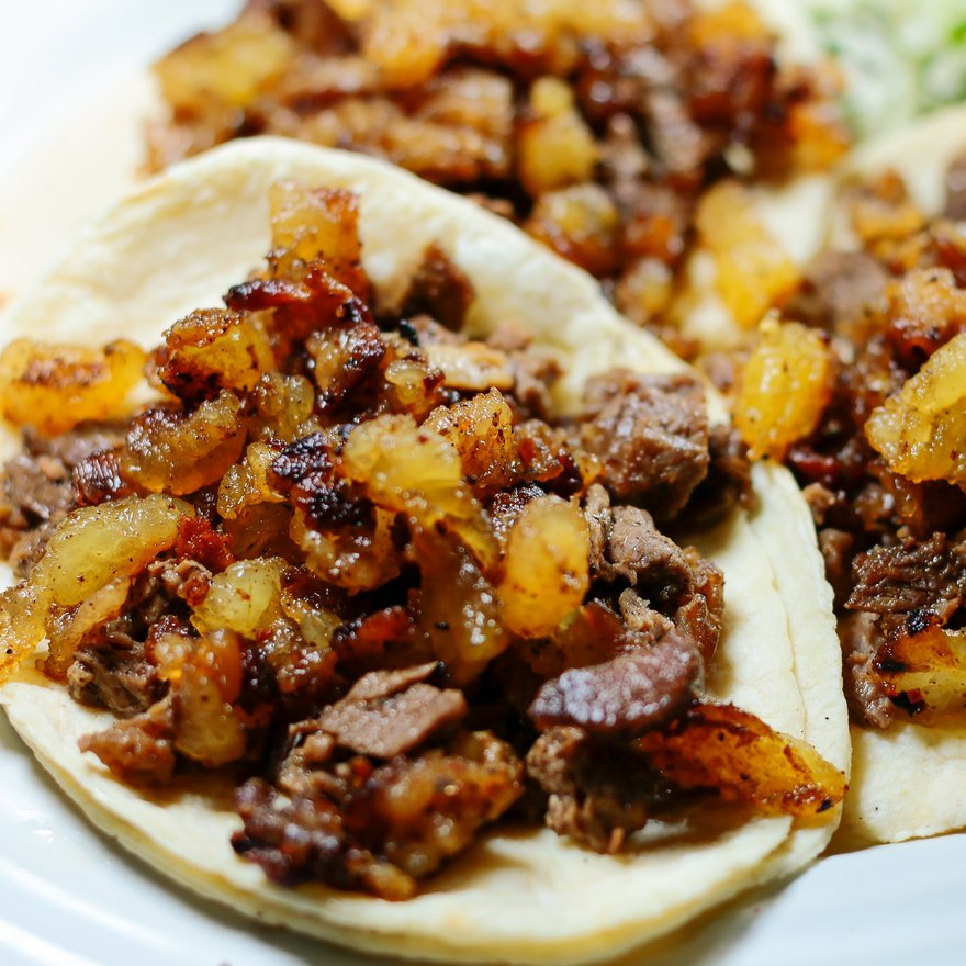 Taco de Bistec de Res con Gordito