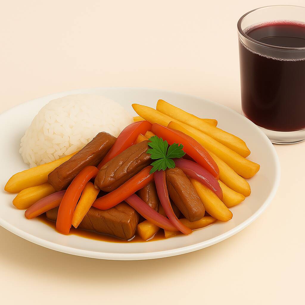 Lomo Saltado + Sopa + Bebida