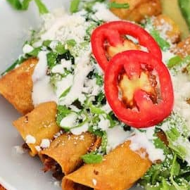 Tacos Dorados de Pollo