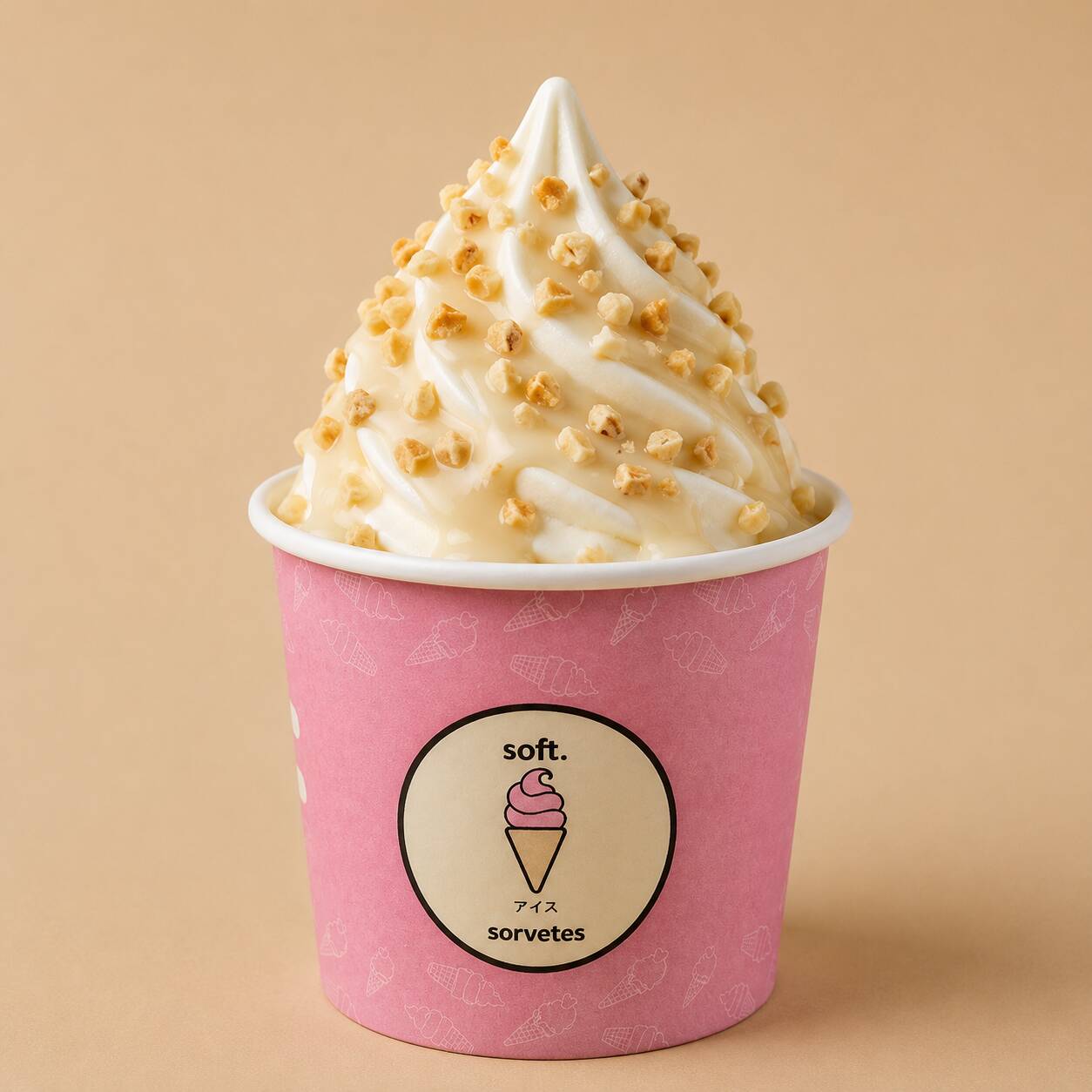 Conheça o novo Sundae Lattíssimo! Uma combinação irresistível do nosso clássico sorvete de baunilha cremoso, coberto com uma deliciosa calda de leite em pó e chocolate branco, finalizado com amendoins crocantes por cima. Uma experiência suave, doce e marcante — o sabor perfeito para quem ama indulgência em cada colherada. Acompanha um canudo biju. imagem meramente ilustrativa.