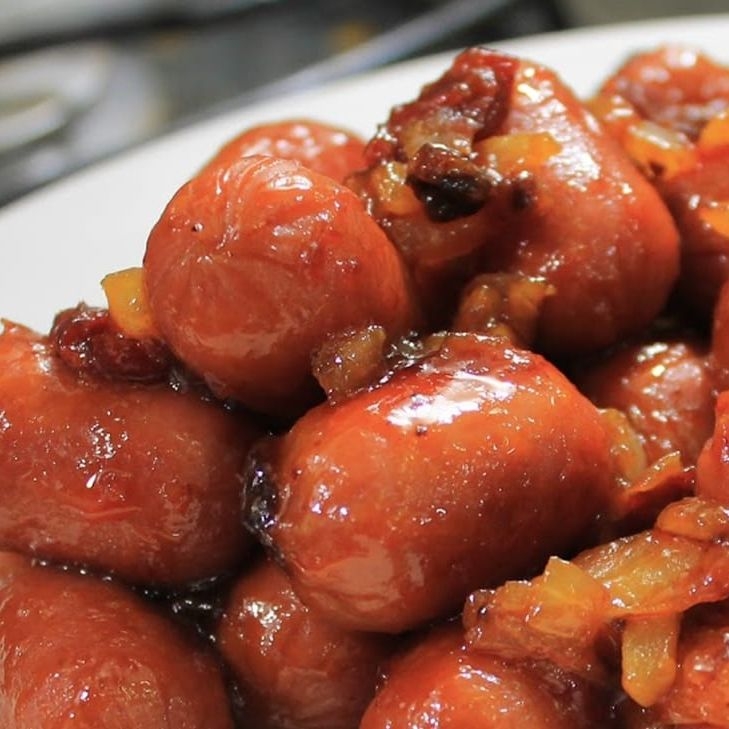 Salchichas en salsa de tamarindo chipotle