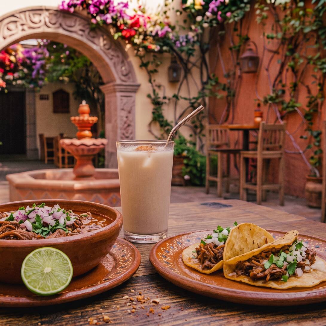 1 Plato de Birria + 2 Tacos de Birria + 1/2 Agua.