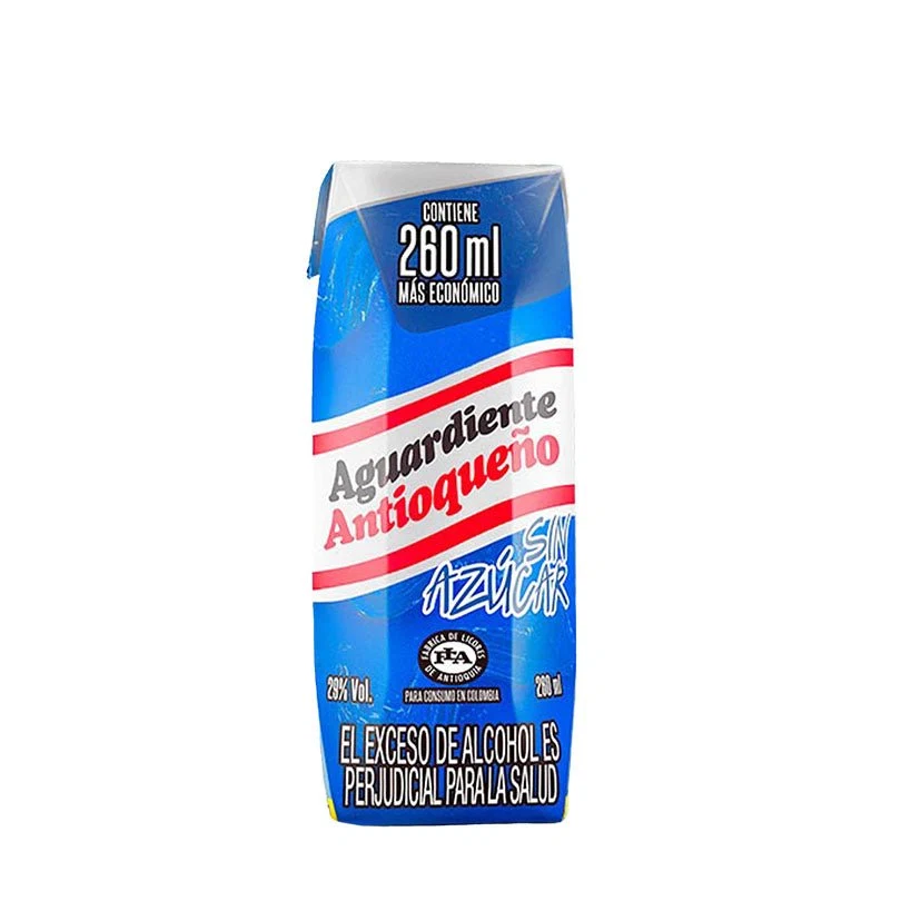 Aguardiente Antioqueño Azul Cuarto x 260 ml