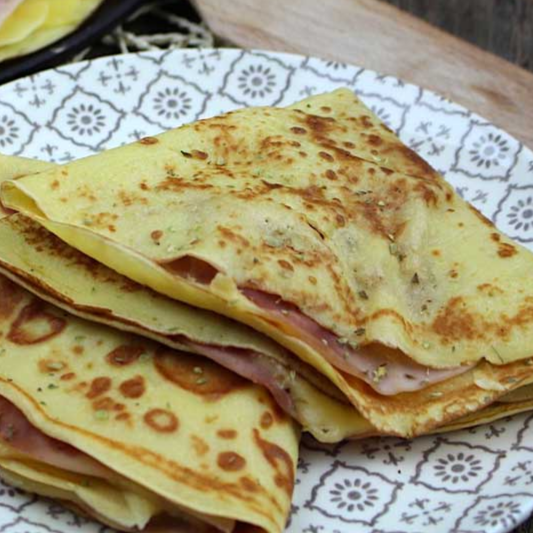 Crepa de Jamón con Queso Mozzarella