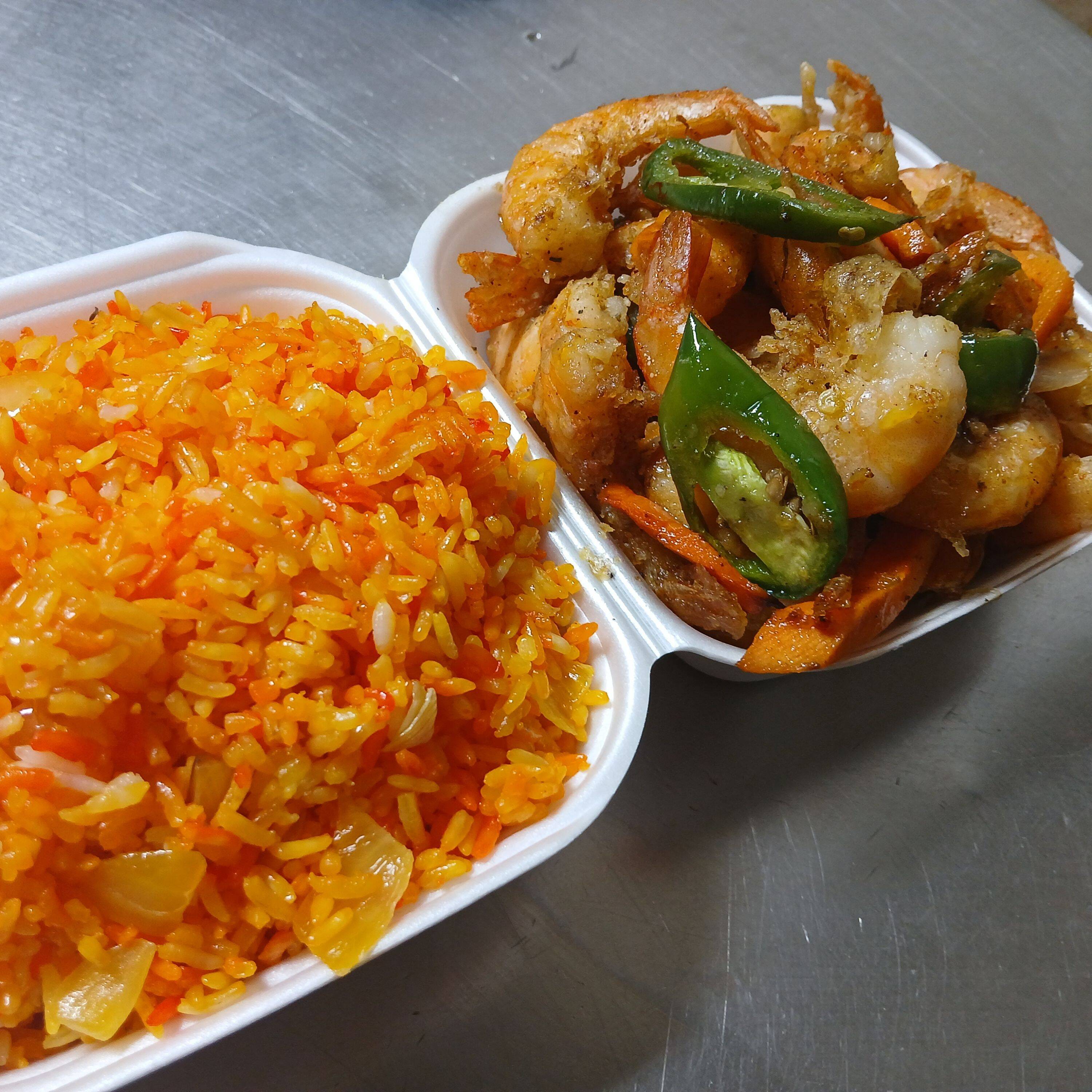 Arroz/Espagueti Y Camarón