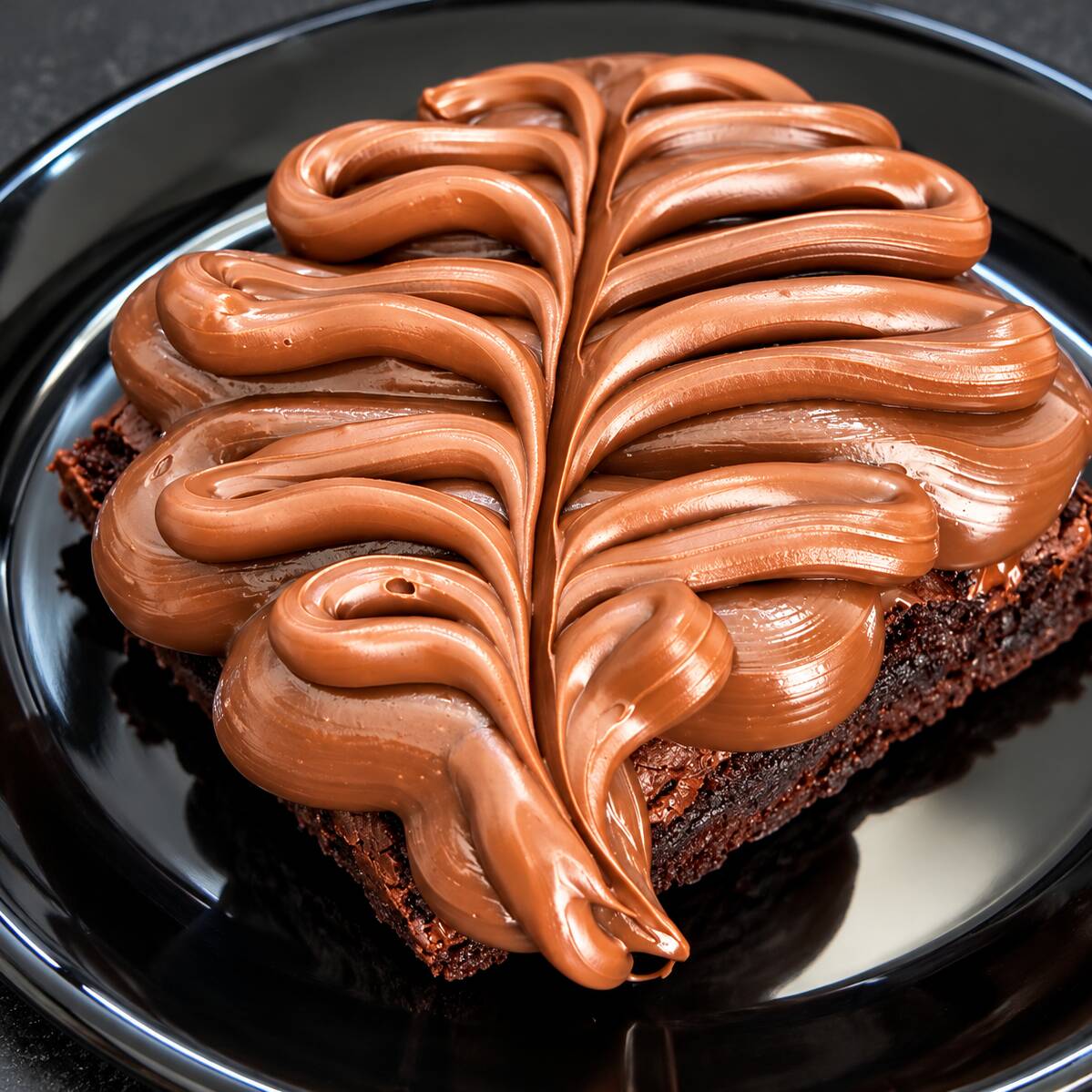Massa de chocolate com gotas de chocolate ao leite. Recheio de brigadeiro e Nutella(Aprox 150g)