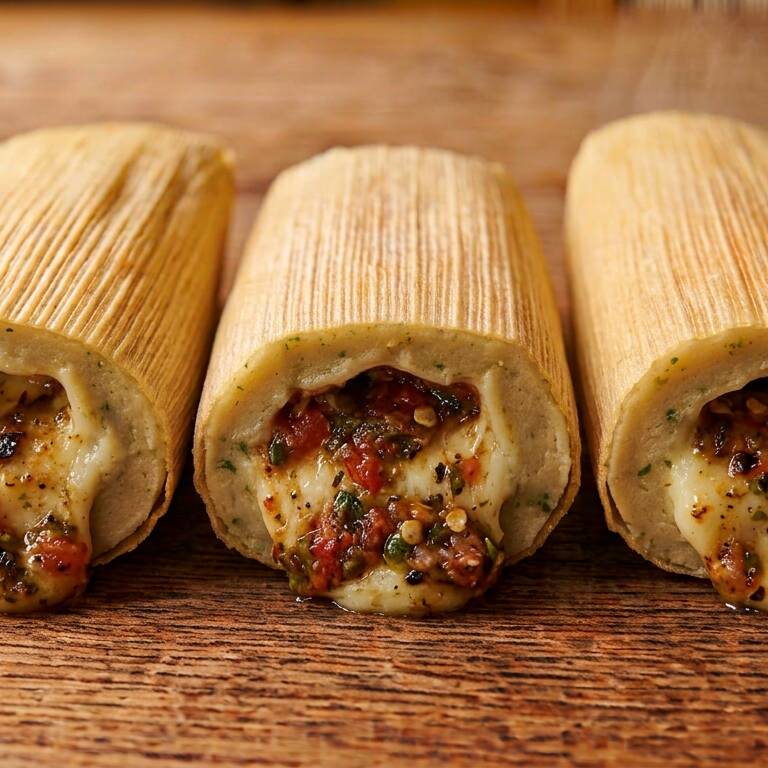 Tamal de Molcajete con Carne de Puerco