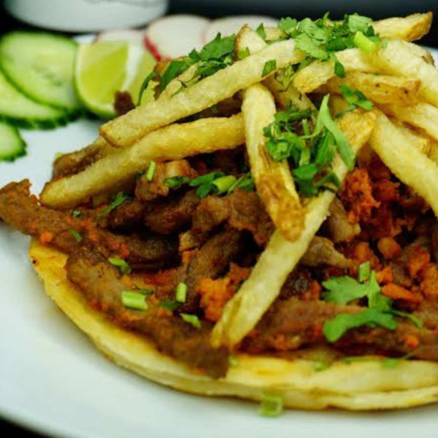 Taco de Suadero con Papas