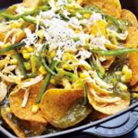Chilaquiles en Salsa Poblana Sencillos