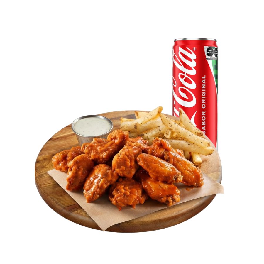 Wings +Boneless +Papas +Refresco