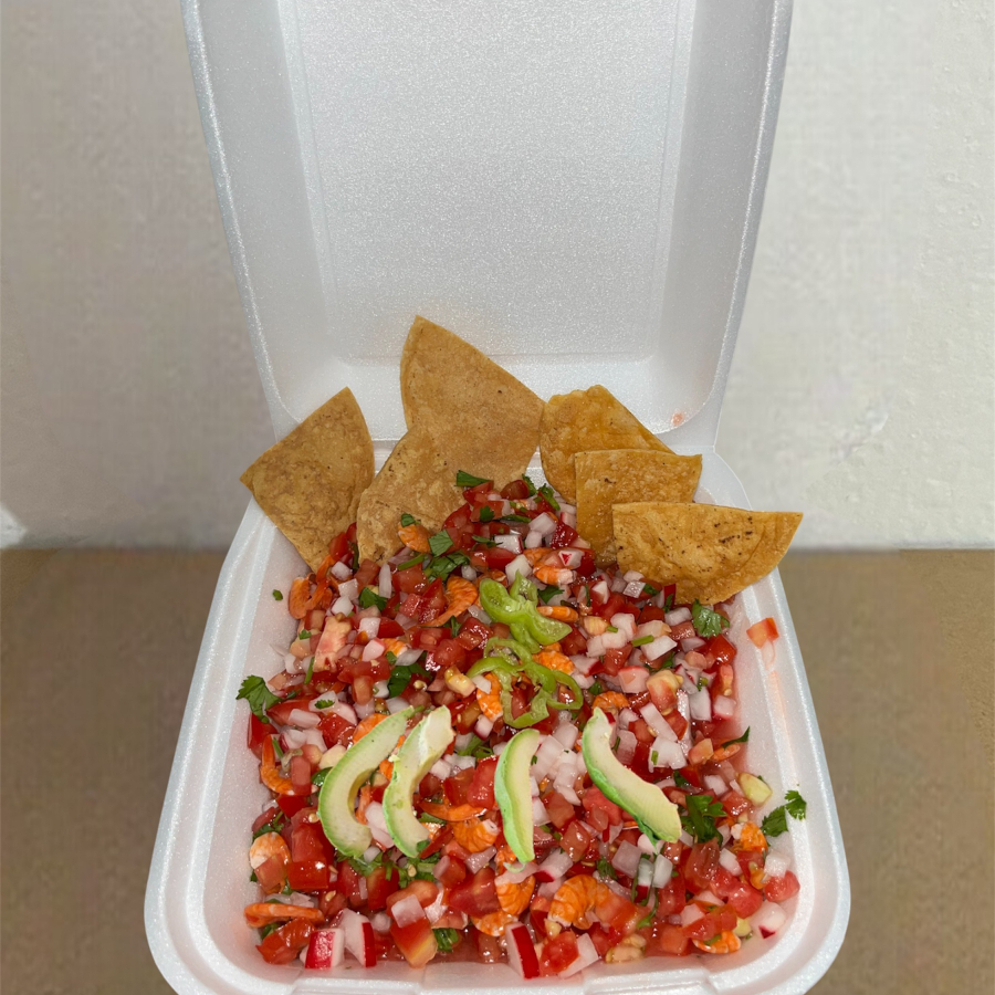 ensalada de camaron seco
