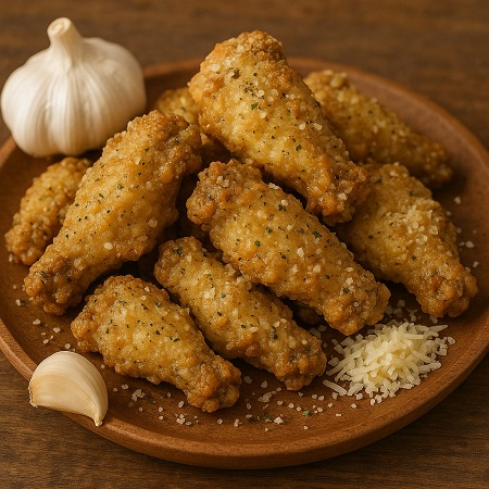 10 Alitas Ajo Parmesano