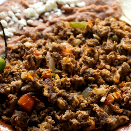 QUESADILLA  MACHACA CON VERDURAS