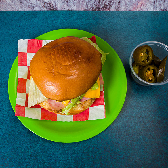Hamburguesa de Pollo Empanizado