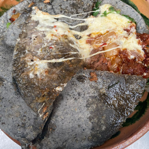 Quesadilla de chorizo con papa