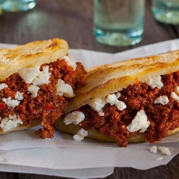 Arepa frita Chorizo